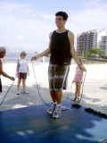 Pulando corda na Praia de Icaraí